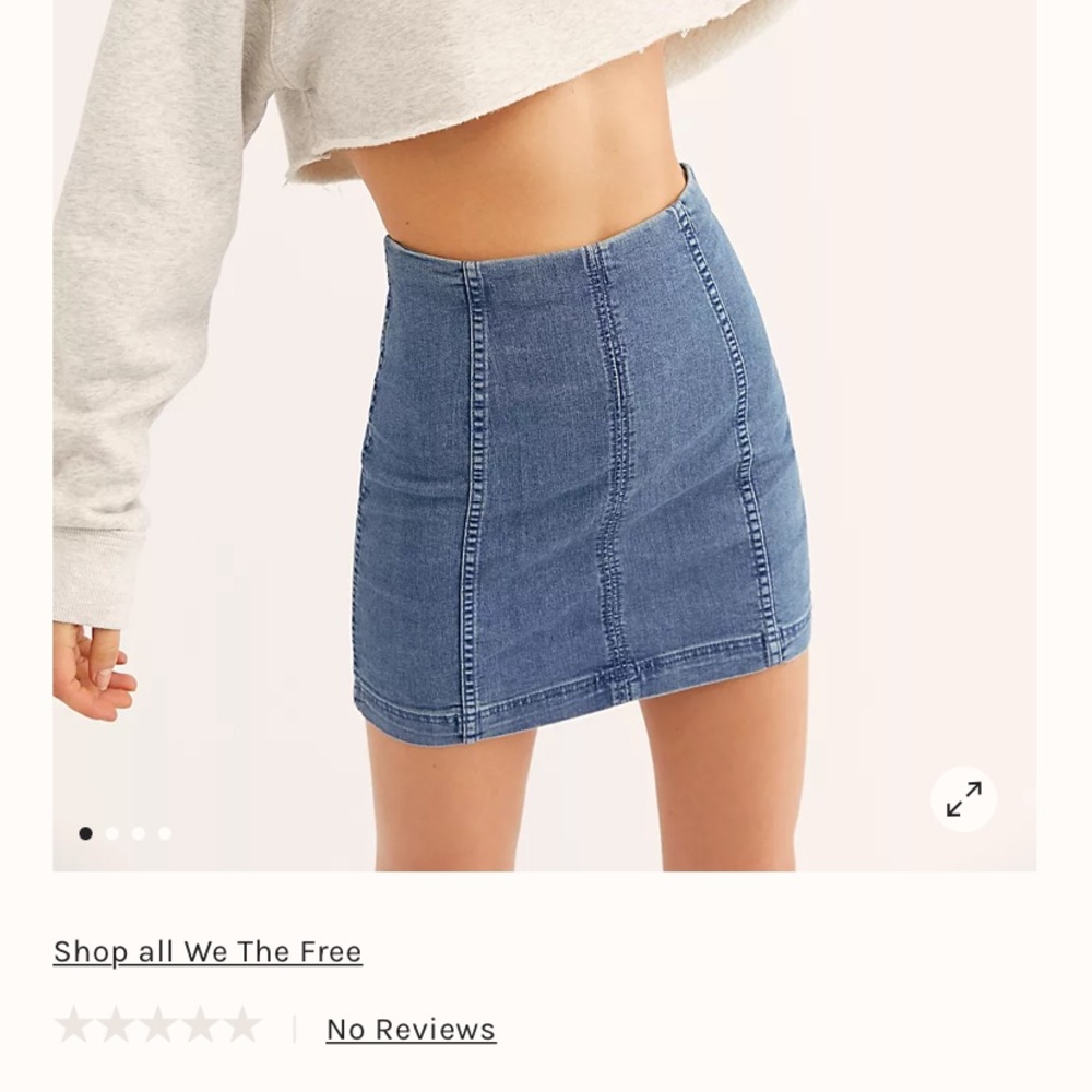 Free people denim skirt
